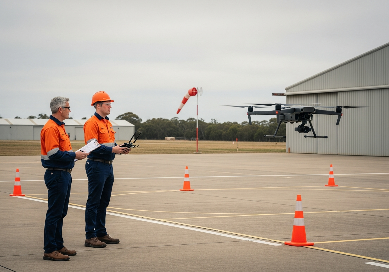 Pilot undergoing a practical flight assessment as part of compliance training